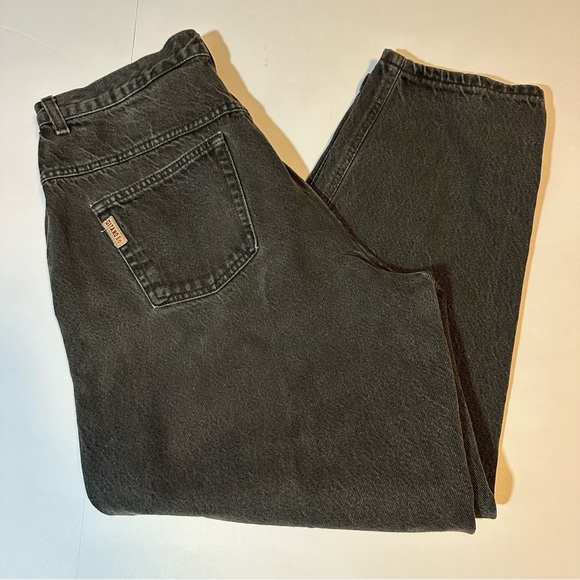 Vtg 90s Gitano Jeans High Rise Tapered Leg Black 18 short - Picture 1 of 8